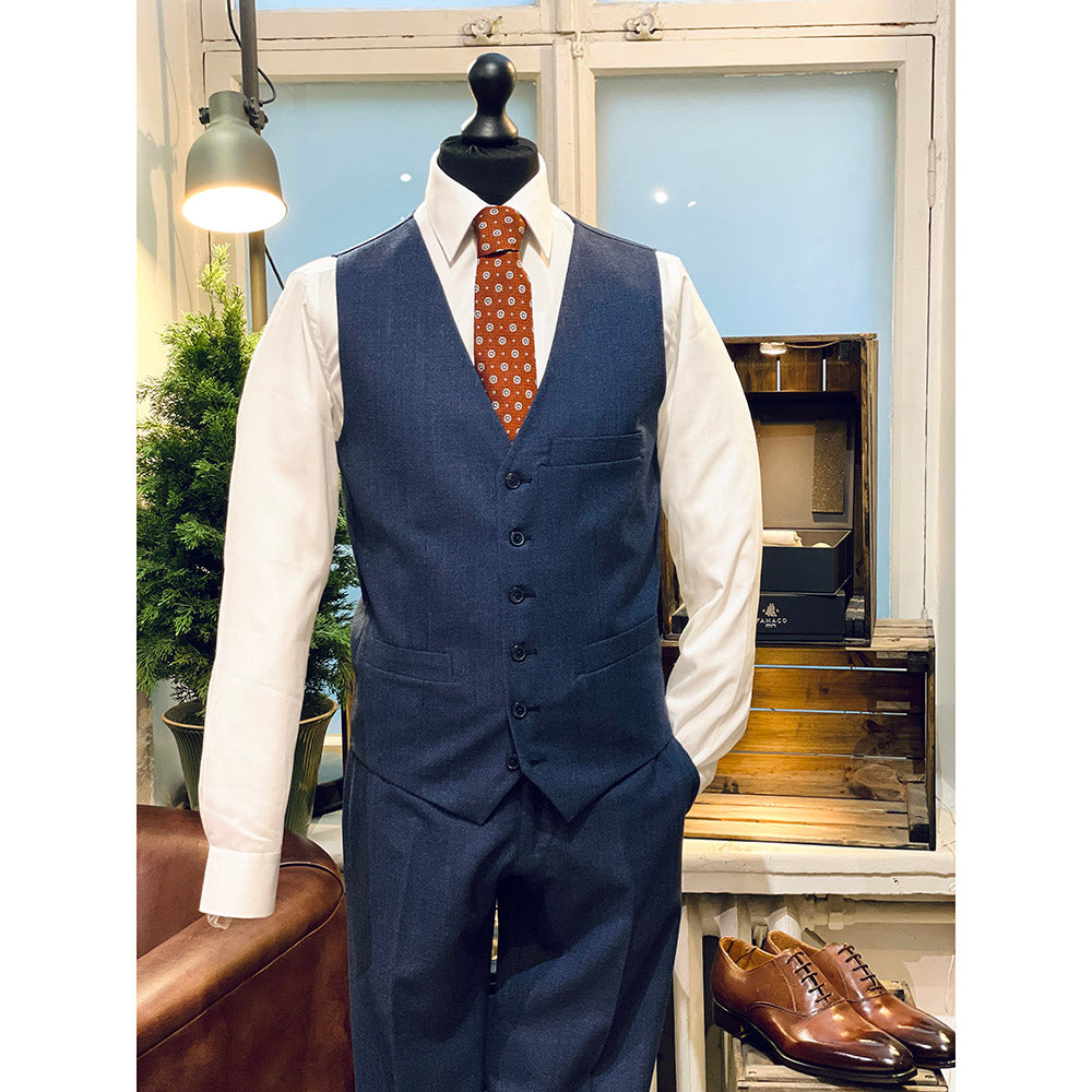 Blue checked vest⎪ Sorrento ⎪ Posillipo 1930