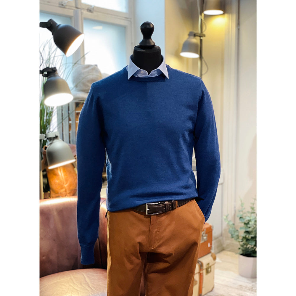 Blauer Merinowollpullover⎪ Luca ⎪ Leonardo