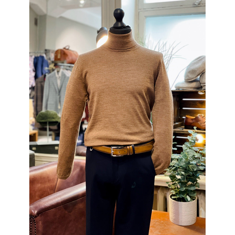 Brown merino wool turtleneck sweater⎪ Orlando ⎪ Leonardo