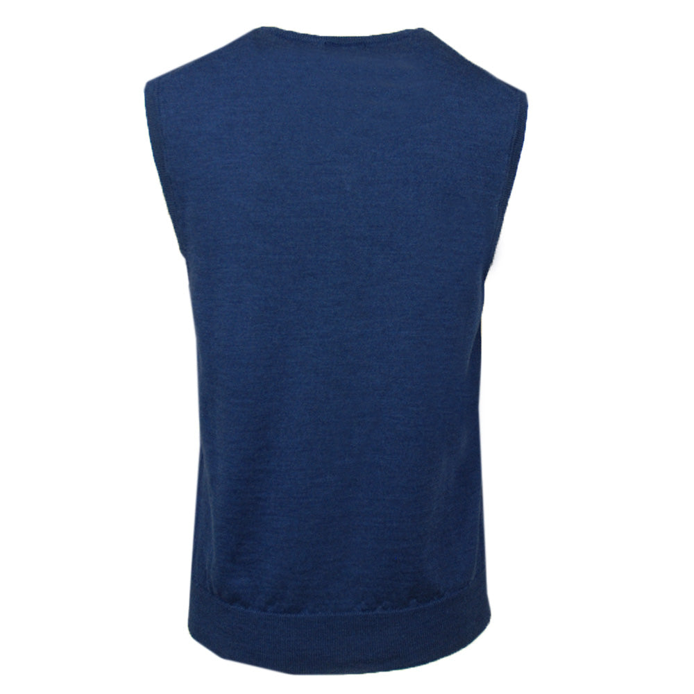 Blue merino wool vest⎪ Enzo Slipover ⎪ Leonardo