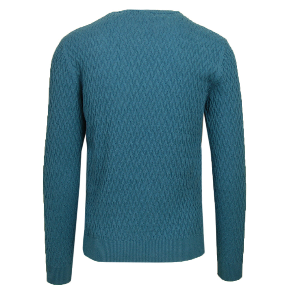 Petrol blue cotton / cashmere sweater⎪ Aldo ⎪ Leonardo