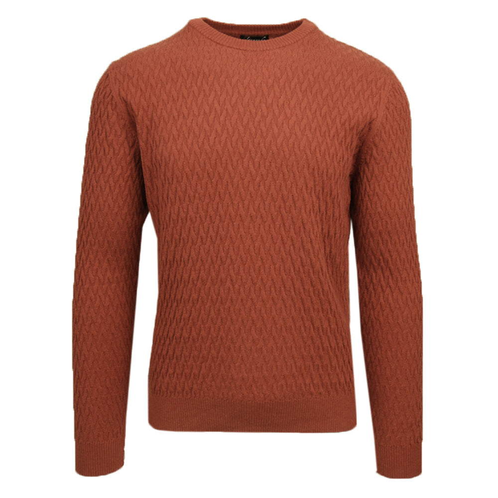 Rust orange cotton / cashmere sweater⎪ Aldo ⎪ Leonardo