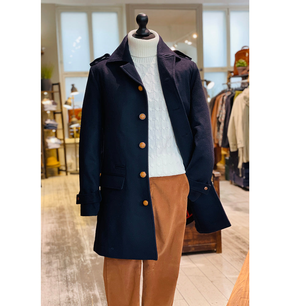 Dark blue wool coat Redford⎪Reykjavik District