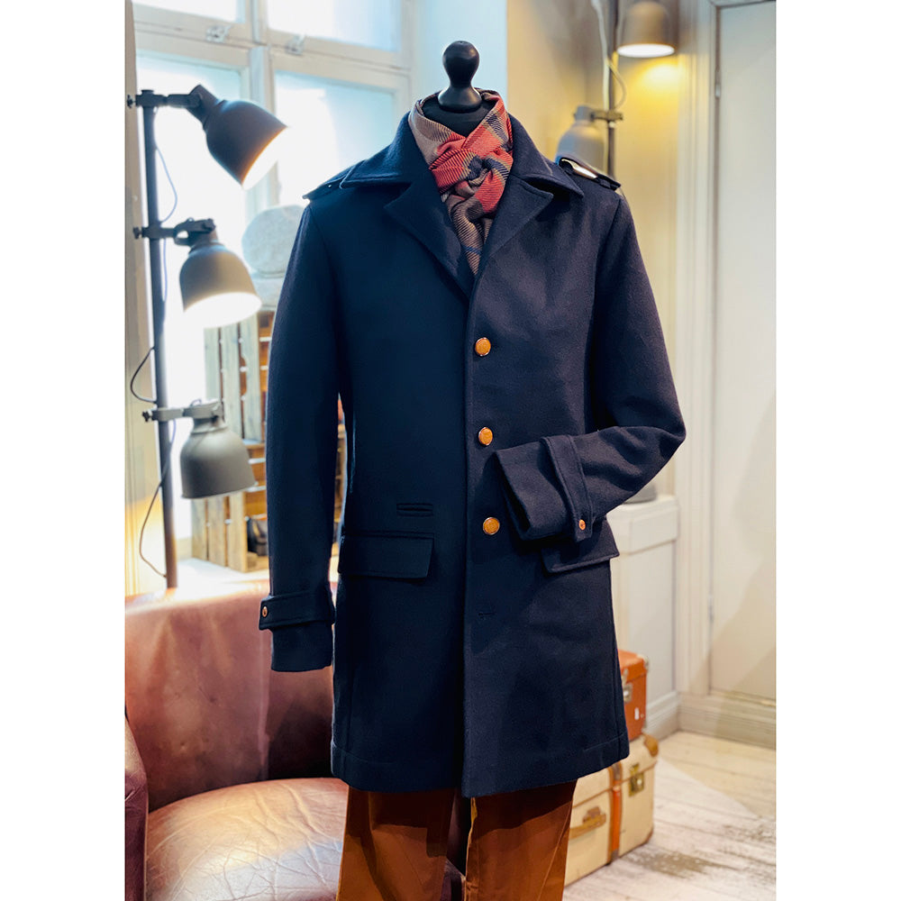 Dark blue wool coat Redford⎪Reykjavik District