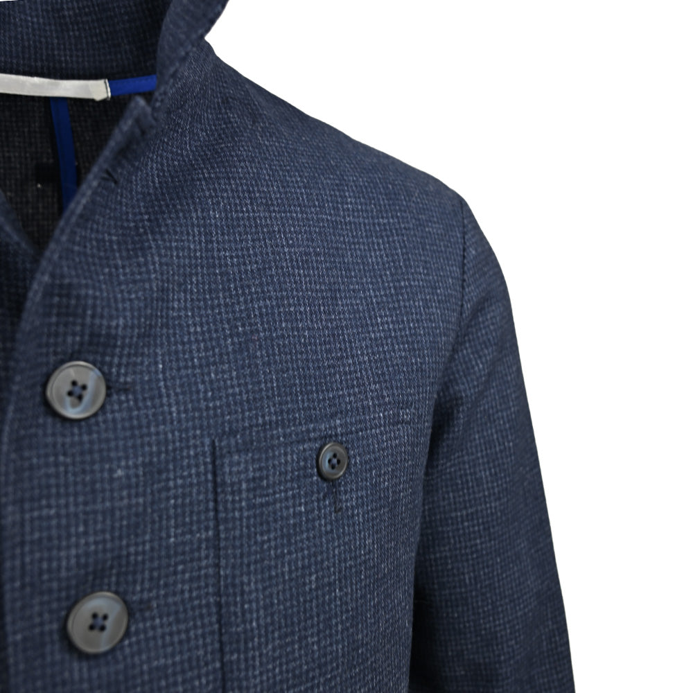 Dunkelblauer Mantel mit Hahnentrittmuster⎪ Ringo⎪ Reykjavik District