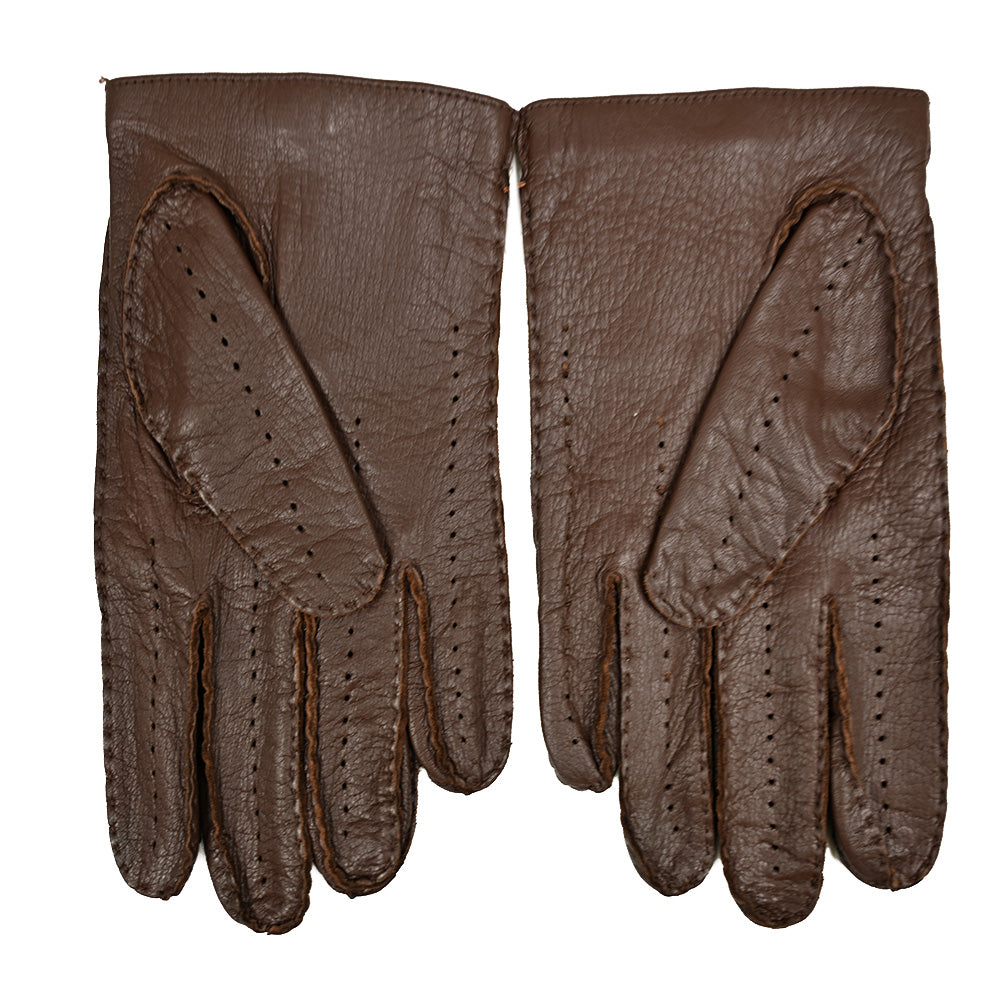 Tummanruskeat peurannahkaiset ajohanskat⎪ Salvatore ⎪Parisi Gloves