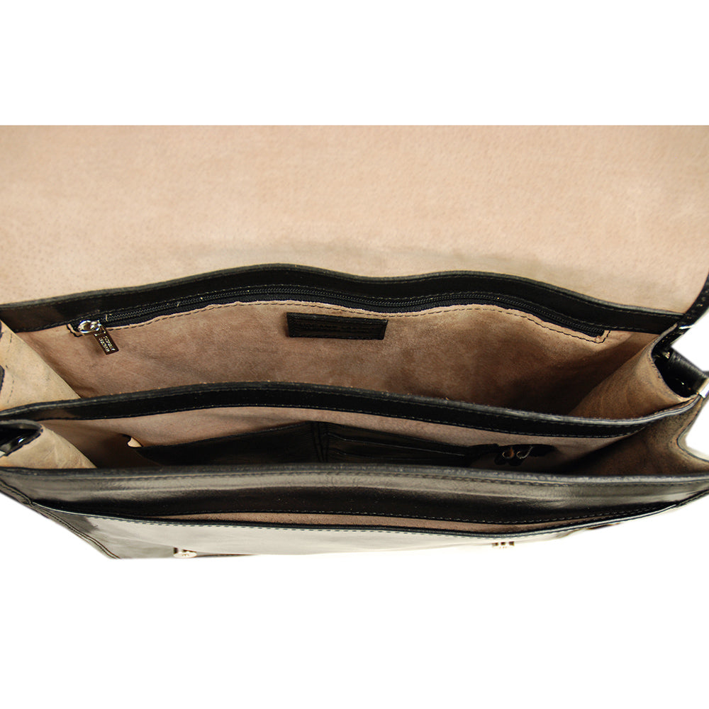 Large dark brown messenger bag⎪ Tuscany Leather