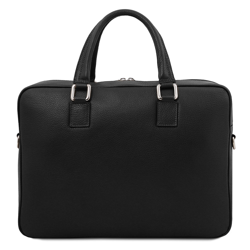 Large black leather briefcase 17.3" ⎪ Treviso ⎪ Tuscany Leather