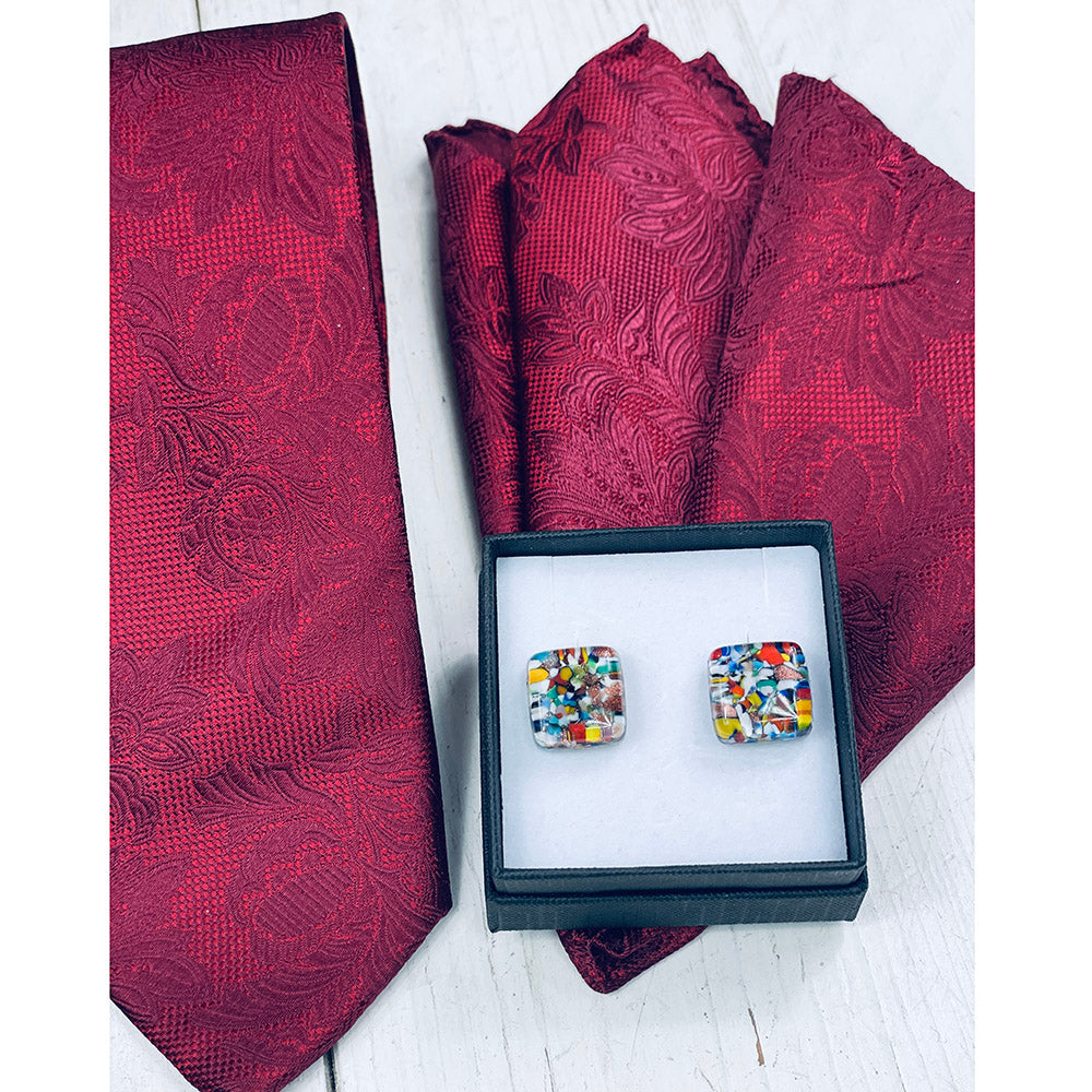 Värikkäät lasiset kalvosinnapit⎪ Tinti Matteo Venice