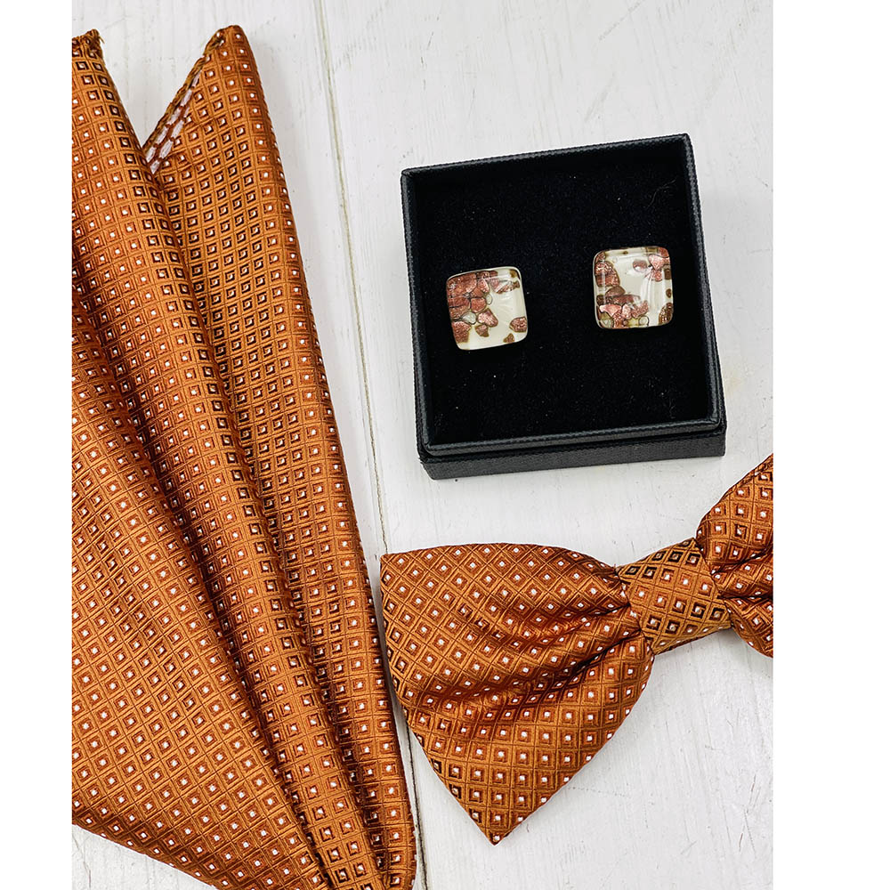 White Glass Cufflinks⎪ Tinti Matteo Venice