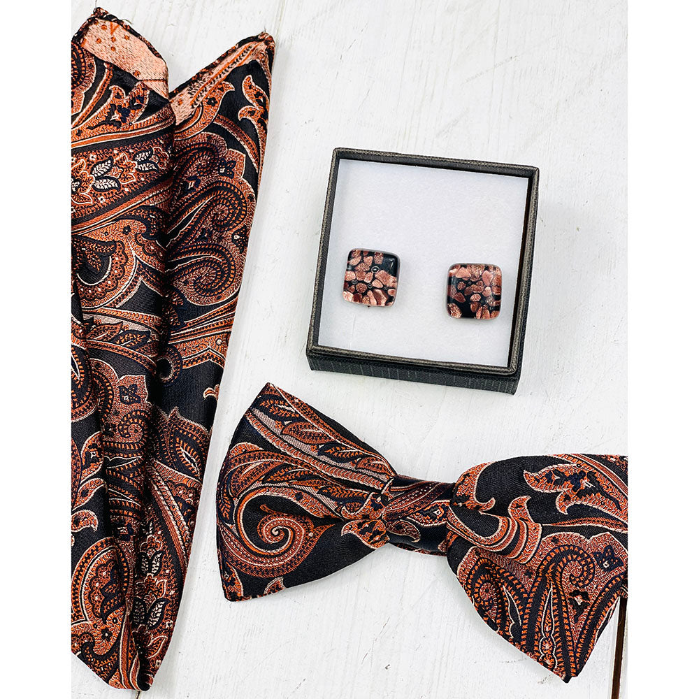 Elegant black cufflinks⎪ Tinti Matteo Venice