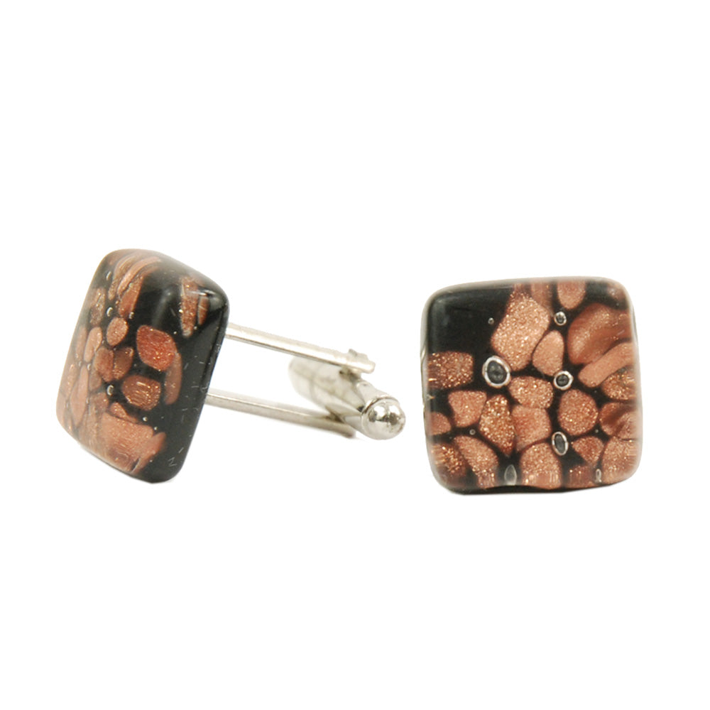 Elegant black cufflinks⎪ Tinti Matteo Venice