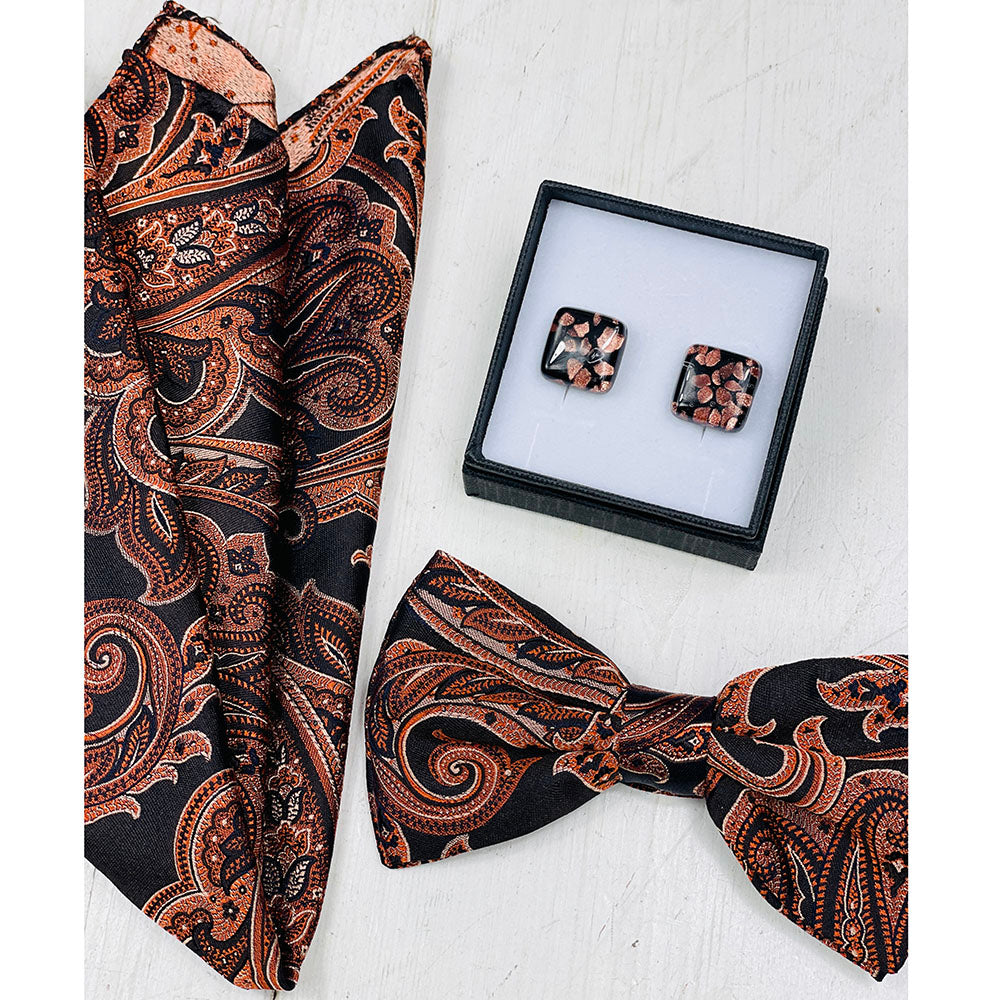 Decorative Black Cufflinks⎪ Tinti Matteo Venice