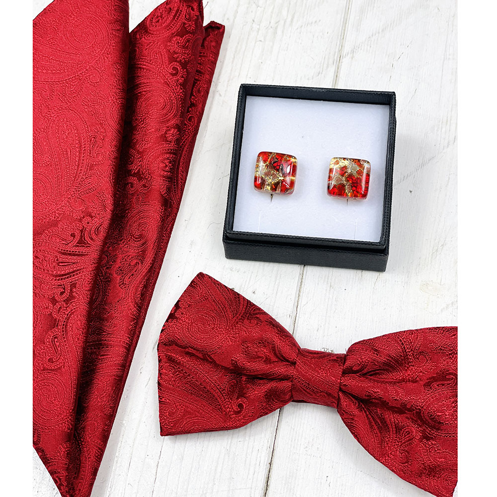 Red / Gold cufflinks⎪ Tinti Matteo Venice