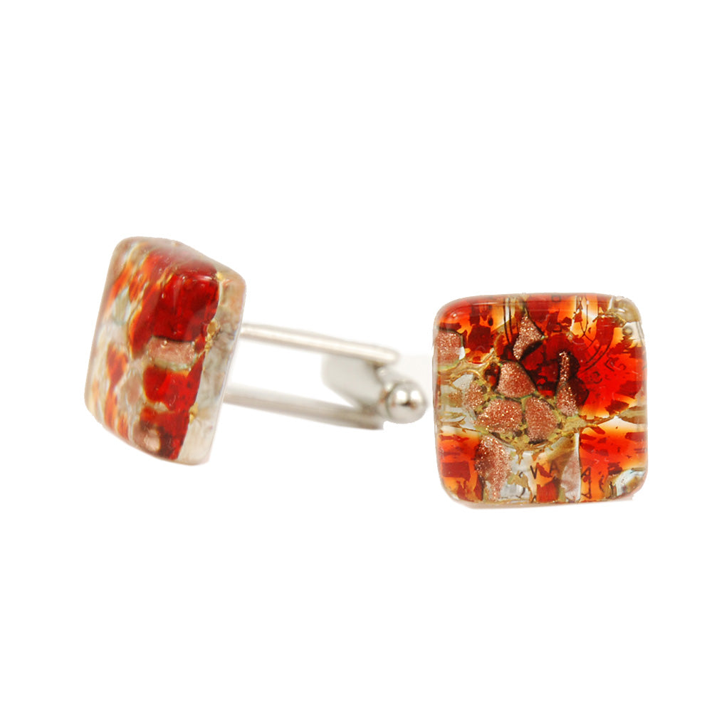 Red / Gold cufflinks⎪ Tinti Matteo Venice