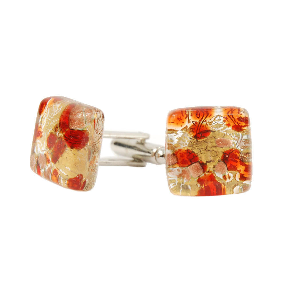 Red / Gold cufflinks⎪ Tinti Matteo Venice