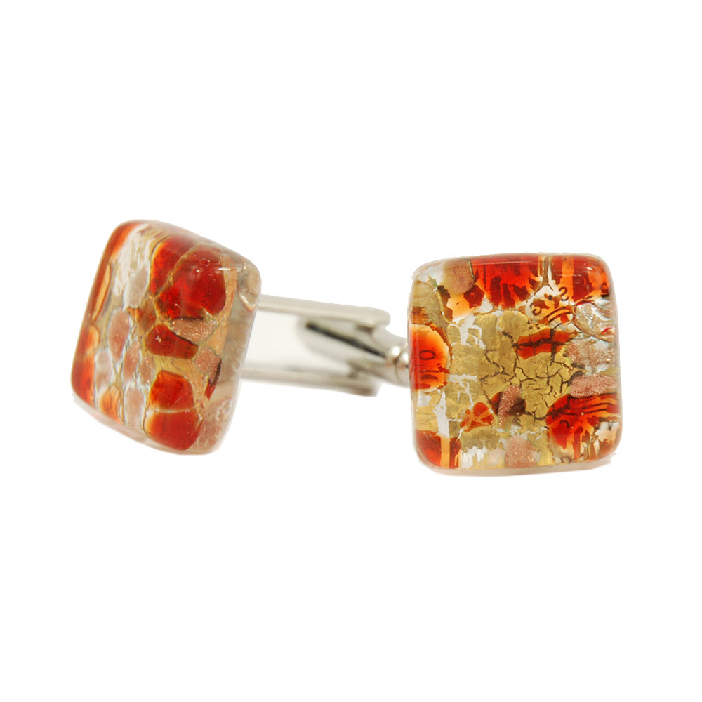 Gold / Red cufflinks⎪ Tinti Matteo Venice