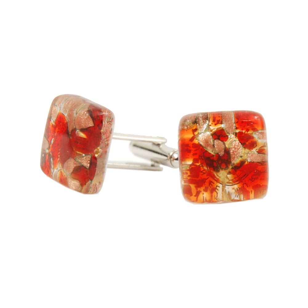 Festive Gold / Red Cufflinks⎪ Tinti Matteo Venice