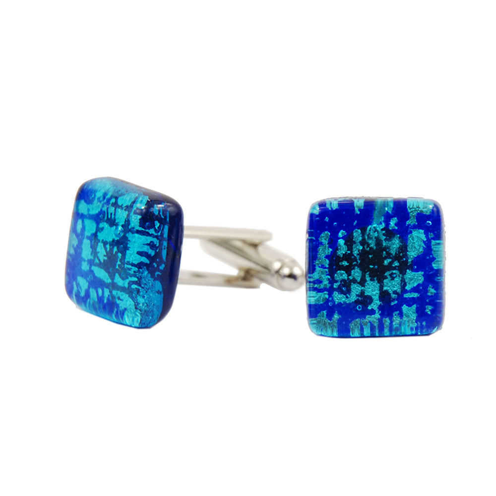 Turquoise Patterned Cufflinks⎪ Tinti Matteo Venice