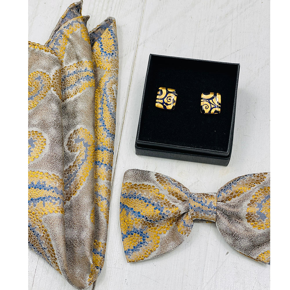 Blue/Gold Decorative Cufflinks ⎪ Tinti Matteo Venice