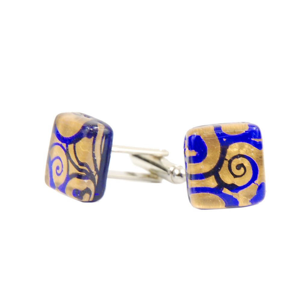 Blue/Gold Decorative Cufflinks ⎪ Tinti Matteo Venice