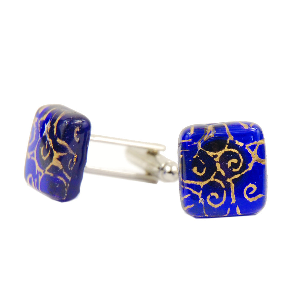 Blue/Gold Decorative Cufflinks ⎪ Tinti Matteo Venice