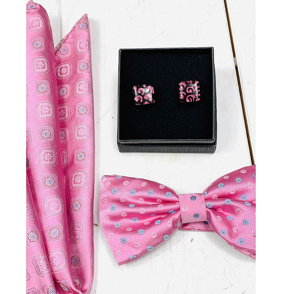 Pink Glass Cufflinks⎪ Tinti Matteo Venice