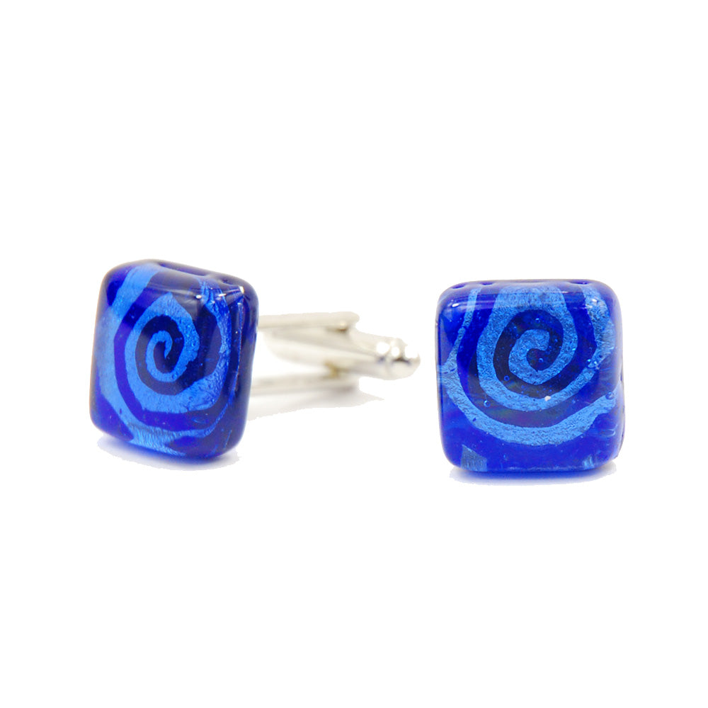 Siniset kuviolliset kalvosinnapit⎪ Tinti Matteo Venice