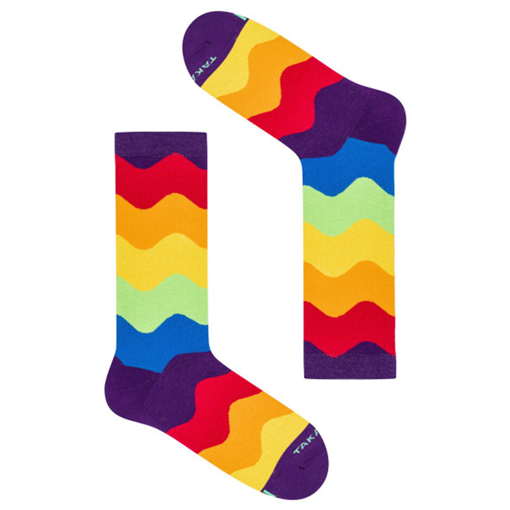 Colorful wave pattern socks U99M4 ⎪Takapara