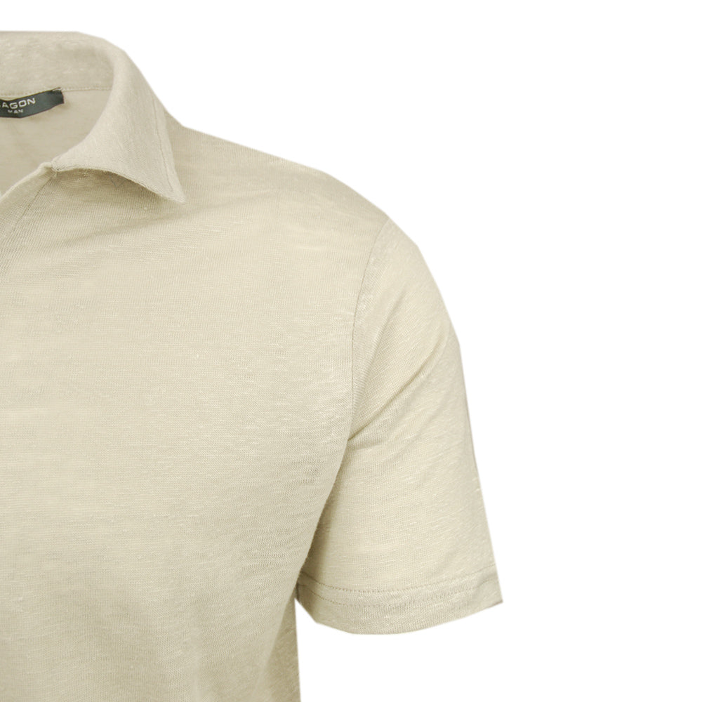 Beige linen polo shirt ⎪ Tommaso ⎪ Xagon Man