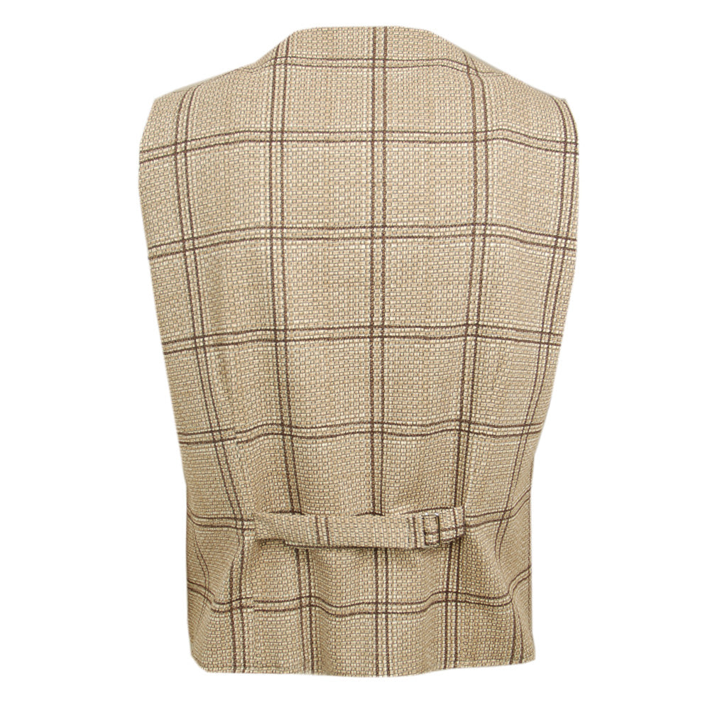 Beige/Brown checkered vest⎪ Xagon Man