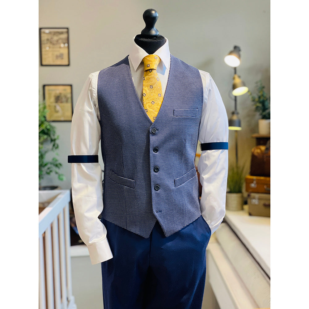 Sininen kuviollinen liivi⎪ Crotone ⎪ Xagon Man