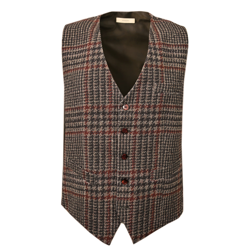Burgundy ruudullinen liivi ⎪ Noto ⎪ Xagon Man