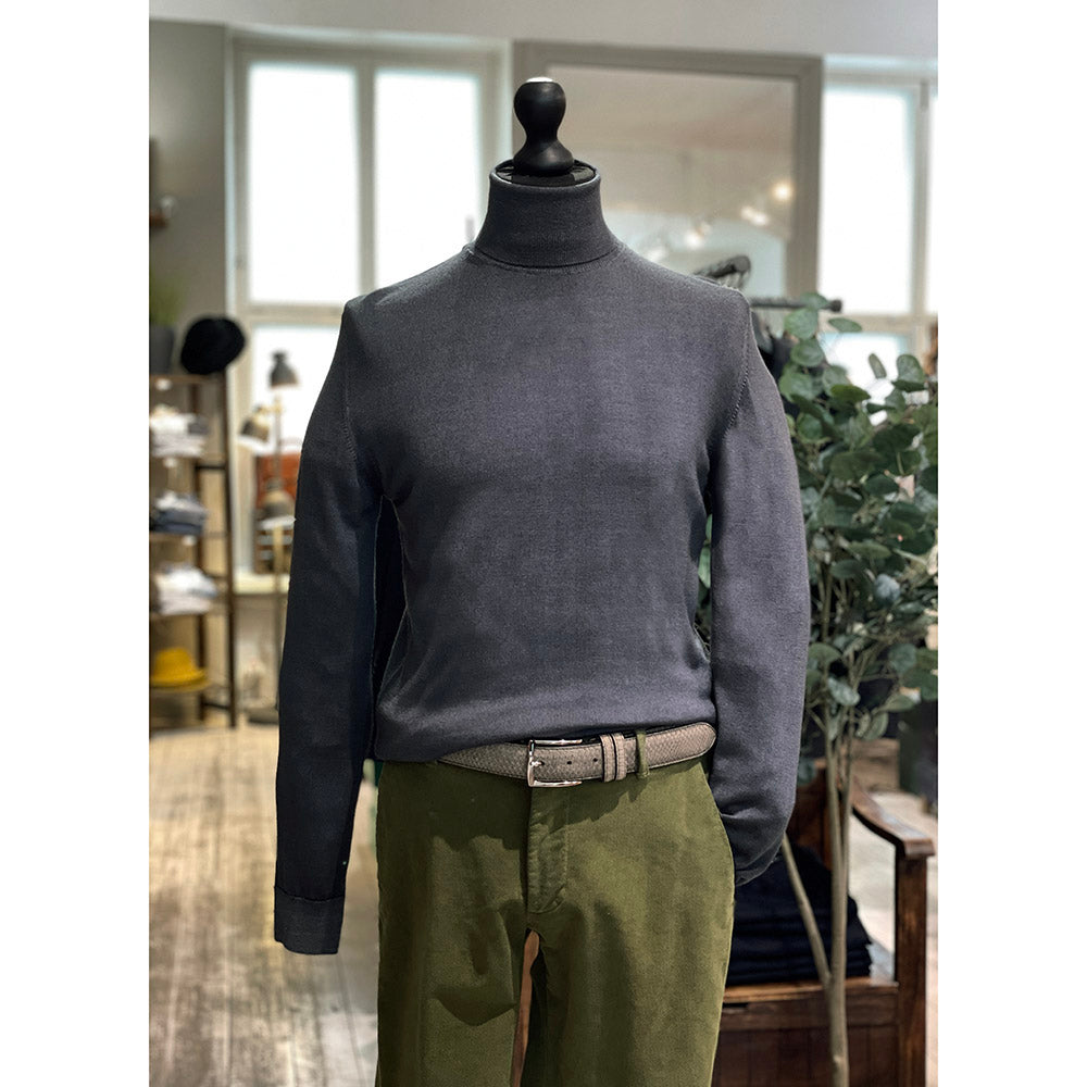 Grey merino wool turtleneck sweater ⎪ Palermo ⎪ Xagon Man