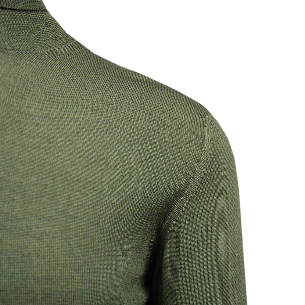 Green merino wool turtleneck sweater ⎪ Palermo ⎪ Xagon Man