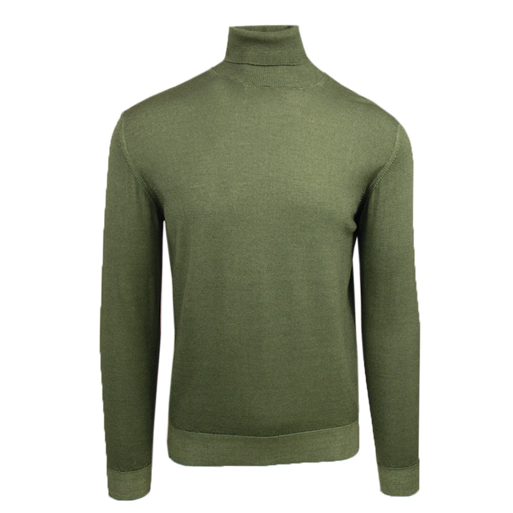 Green merino wool turtleneck sweater ⎪ Palermo ⎪ Xagon Man