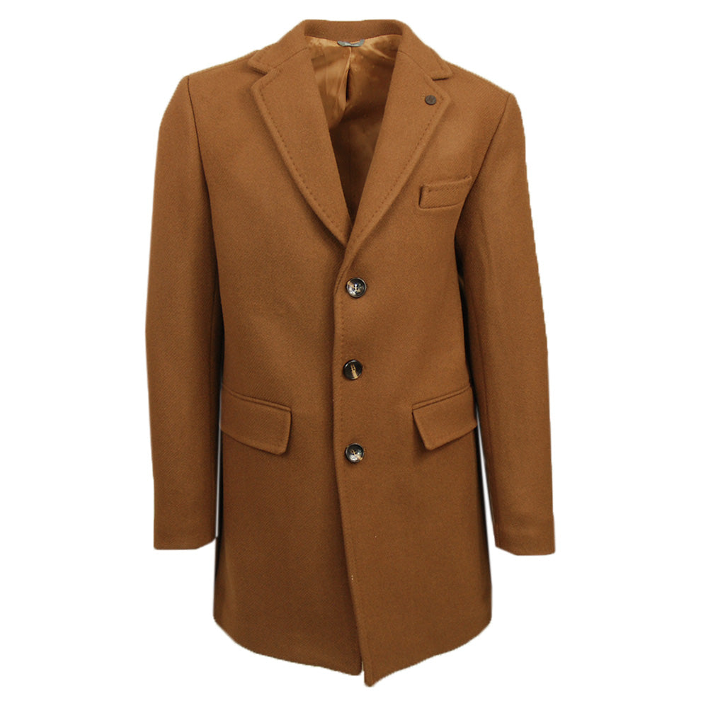 Light brown wool coat⎪ Xagon Man