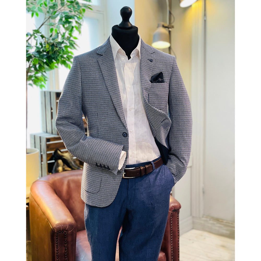 Blue patterned blazer | Verona | Xagon Man