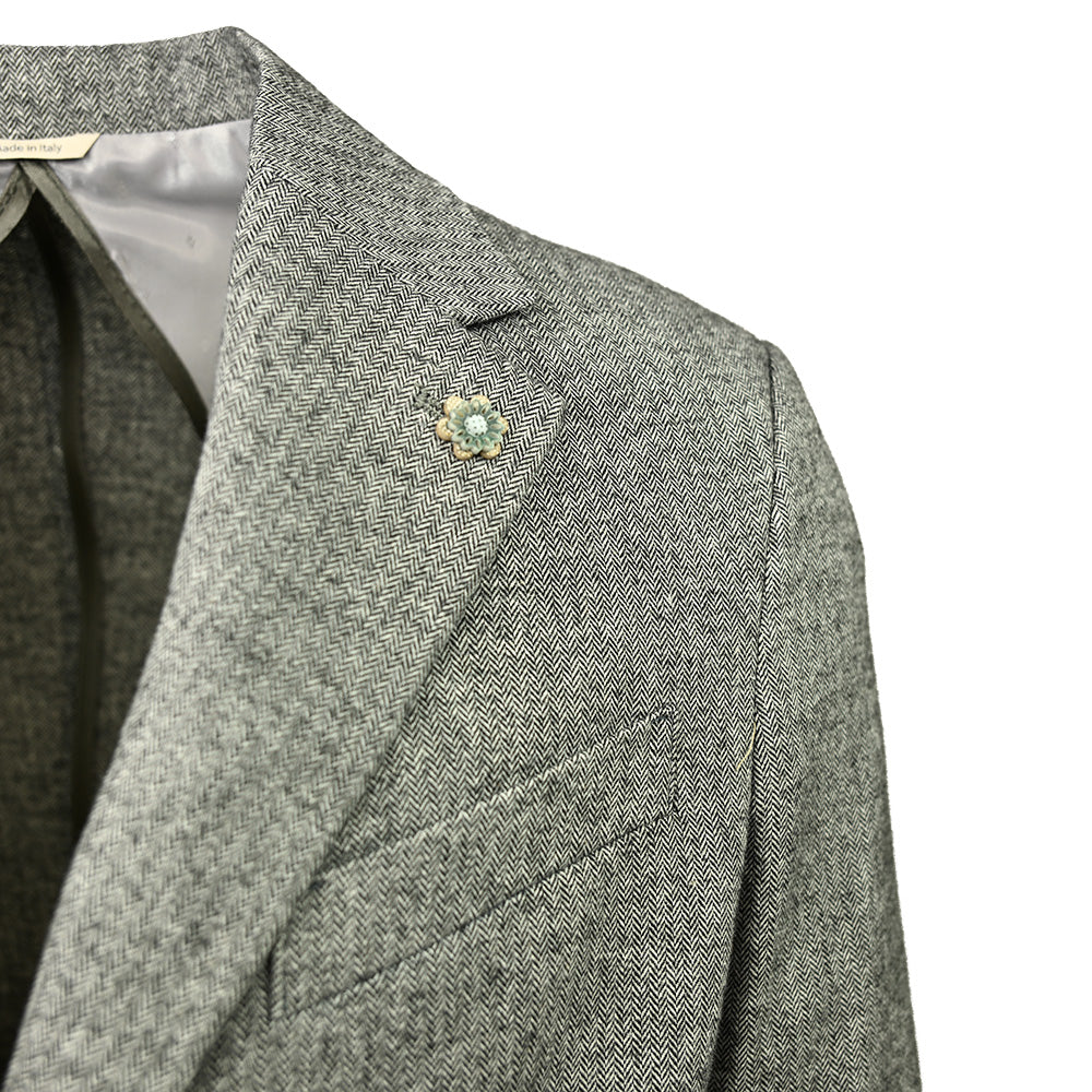Harmaa kalanruotokuvioinen bleiseri ⎪ Herringbone ⎪ Xagon Man