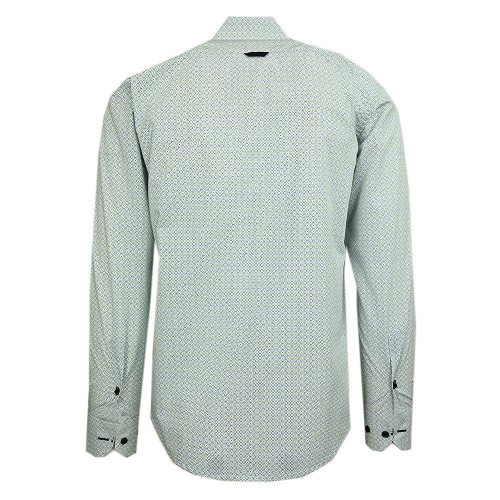 White dress shirt with a green/blue pattern ⎪ Ralph ⎪ Y.S. Original