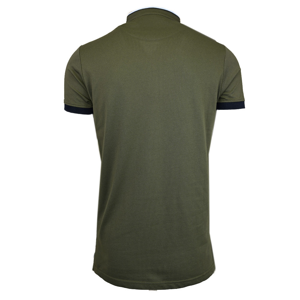 Dunkel olivgrünes Poloshirt mit Stehkragen ⎪ Y.S. Original