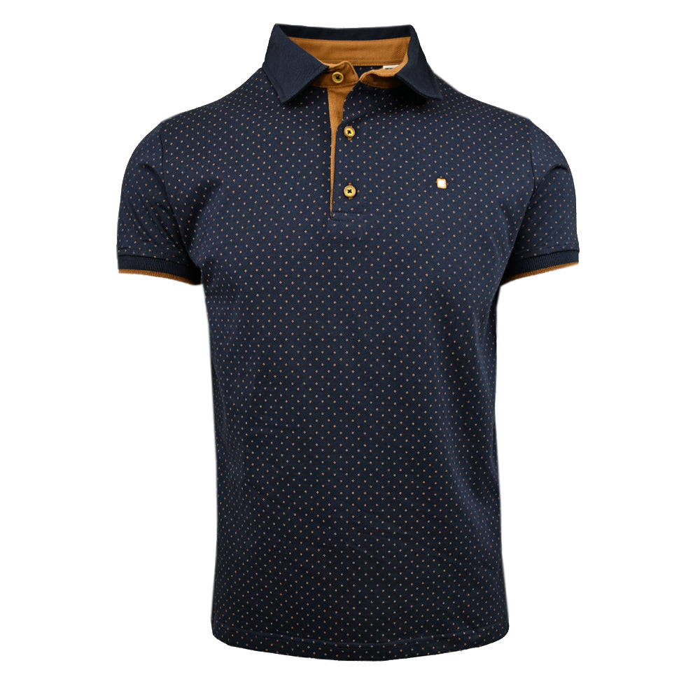 Dunkelblaues Poloshirt ⎪ Kleine Punkte ⎪ Y.S. Original