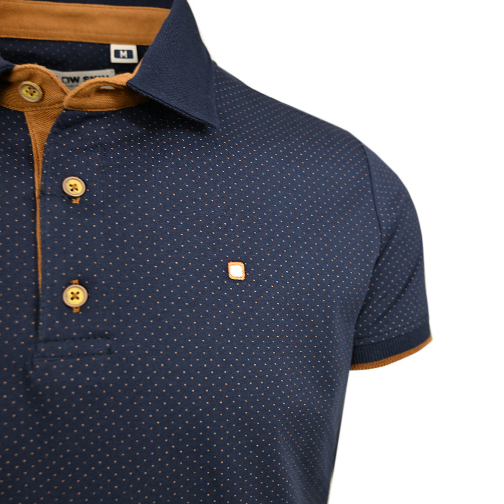 Dunkelblaues Poloshirt ⎪ Kleine Punkte ⎪ Y.S. Original