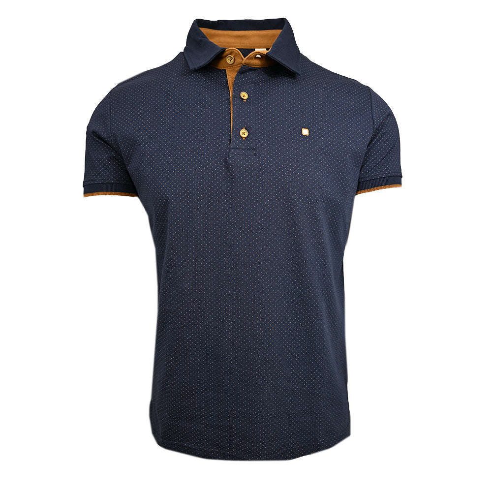 Dunkelblaues Poloshirt ⎪ Kleine Punkte ⎪ Y.S. Original