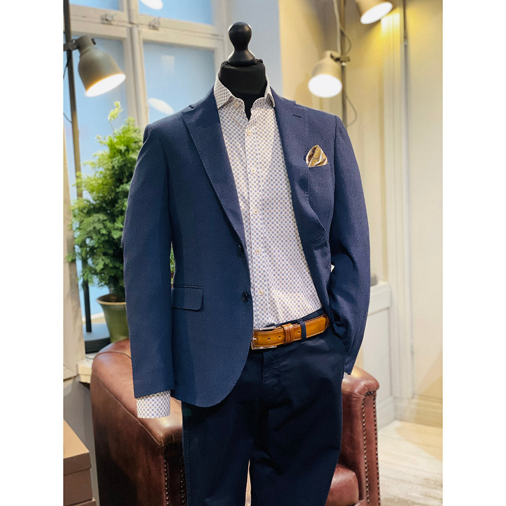 Valkoinen kauluspaita  sinisellä / ruskealla kuviolla⎪ Ralph  ⎪  Y.S. Original