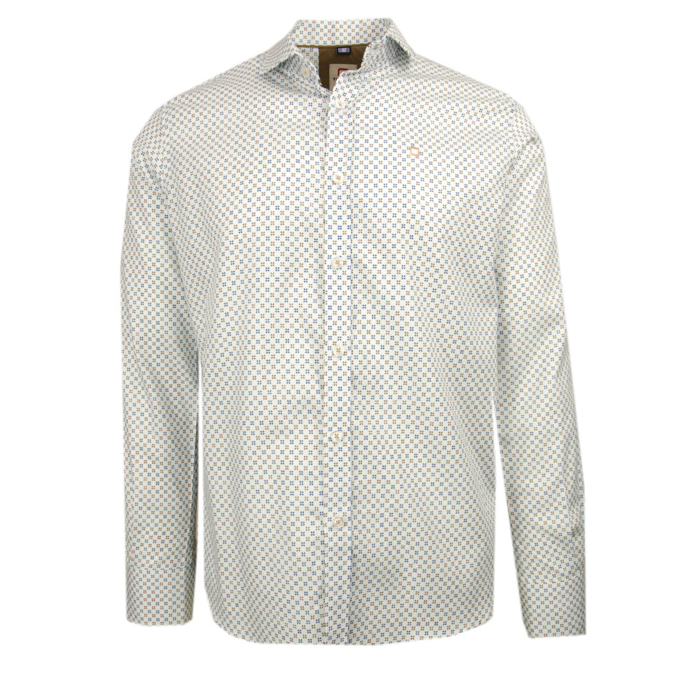 Valkoinen kauluspaita  sinisellä / ruskealla kuviolla⎪ Ralph  ⎪  Y.S. Original