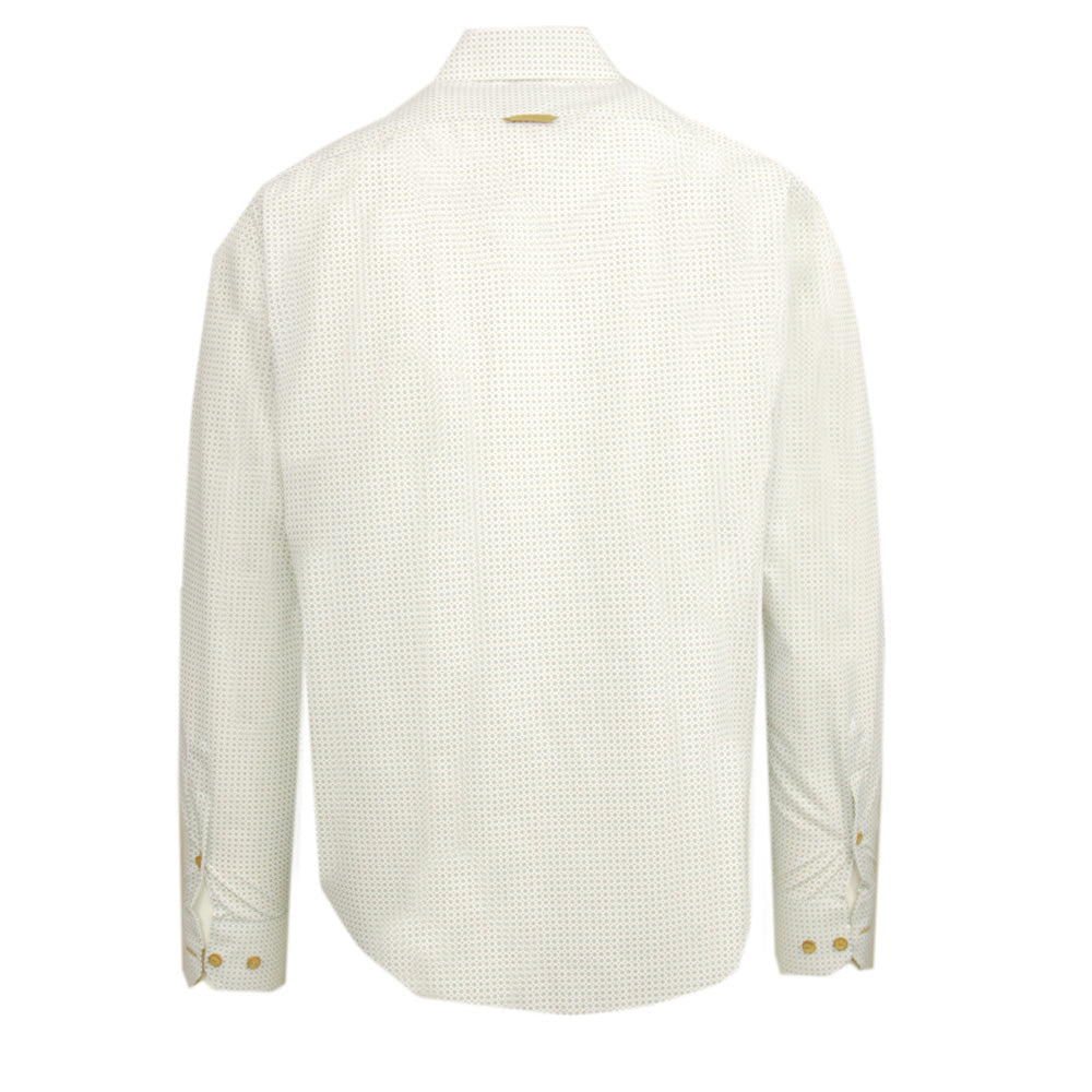 Valkoinen kauluspaita vihreällä / ruskealla kuviolla⎪ Pablo  ⎪  Y.S. Original