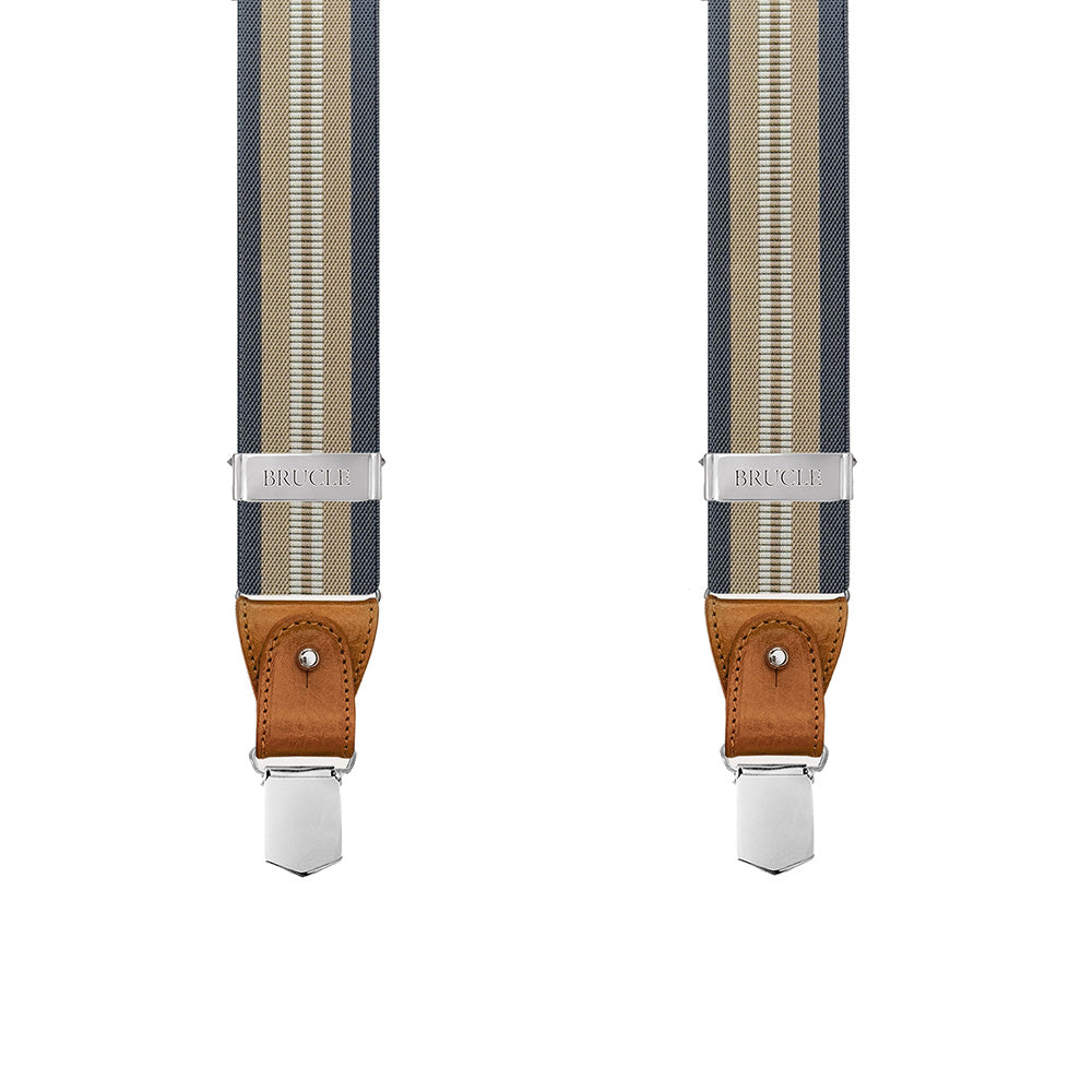 Brown striped suspenders⎪ Brucle
