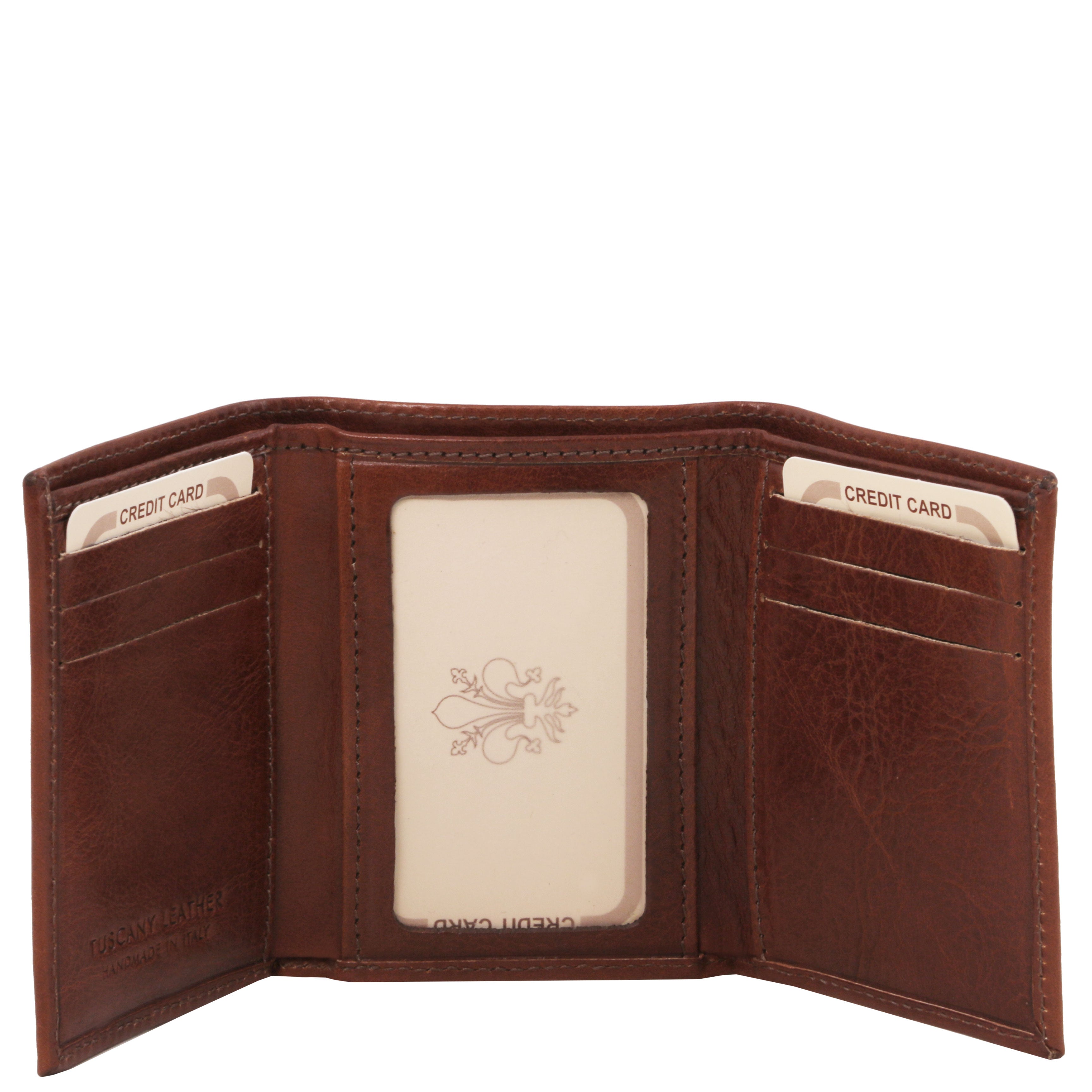 Portefeuille en cuir marron ⎪Tuscany Leather