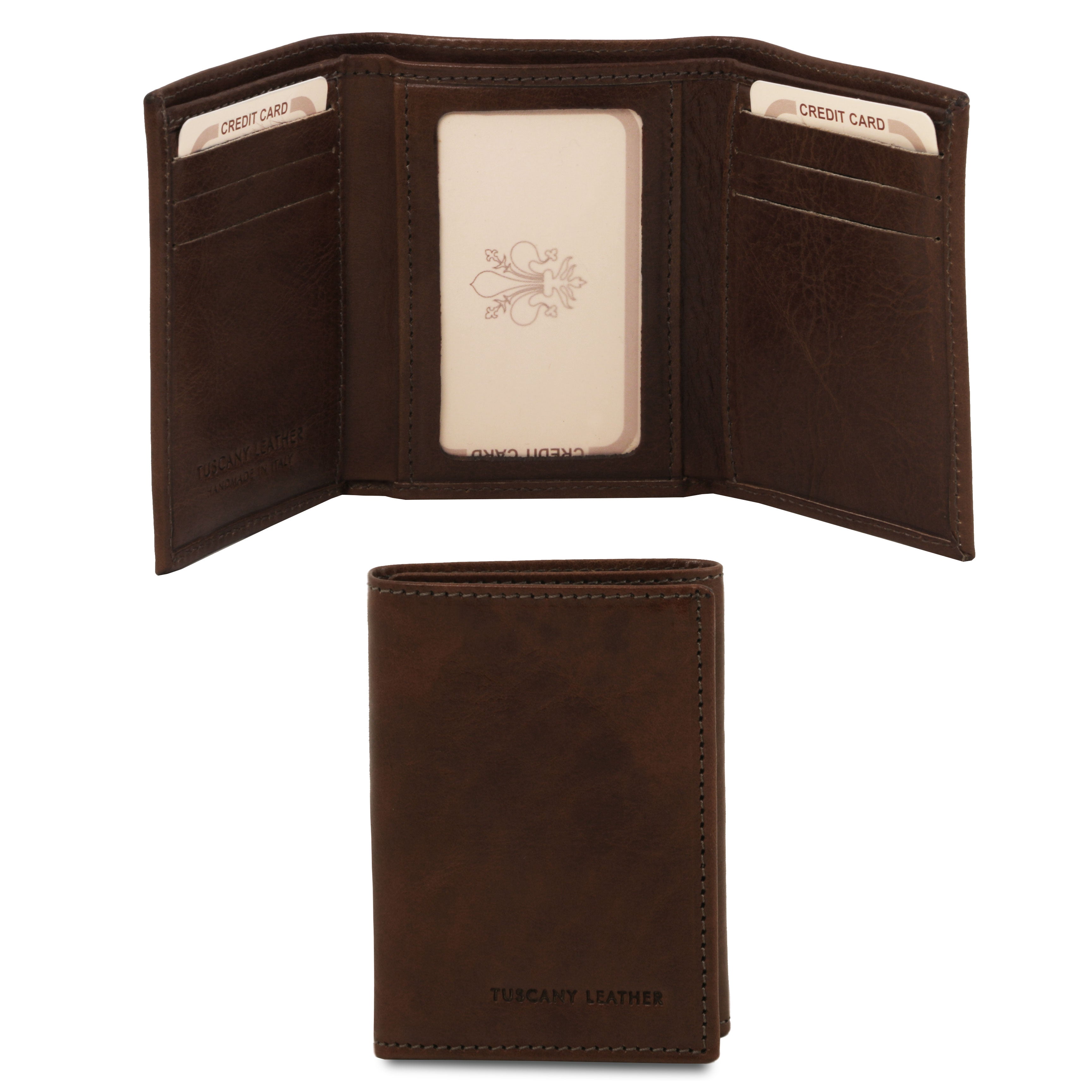 Leather wallet dark brown ⎪Tuscany Leather